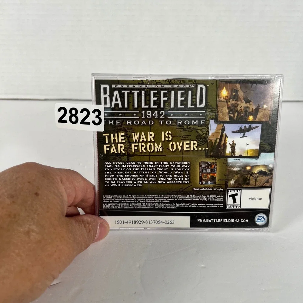 Battlefield 1942 The Road to Rome Expansion Pack‎ PC 2003 EA Games 2-Disc Jewel